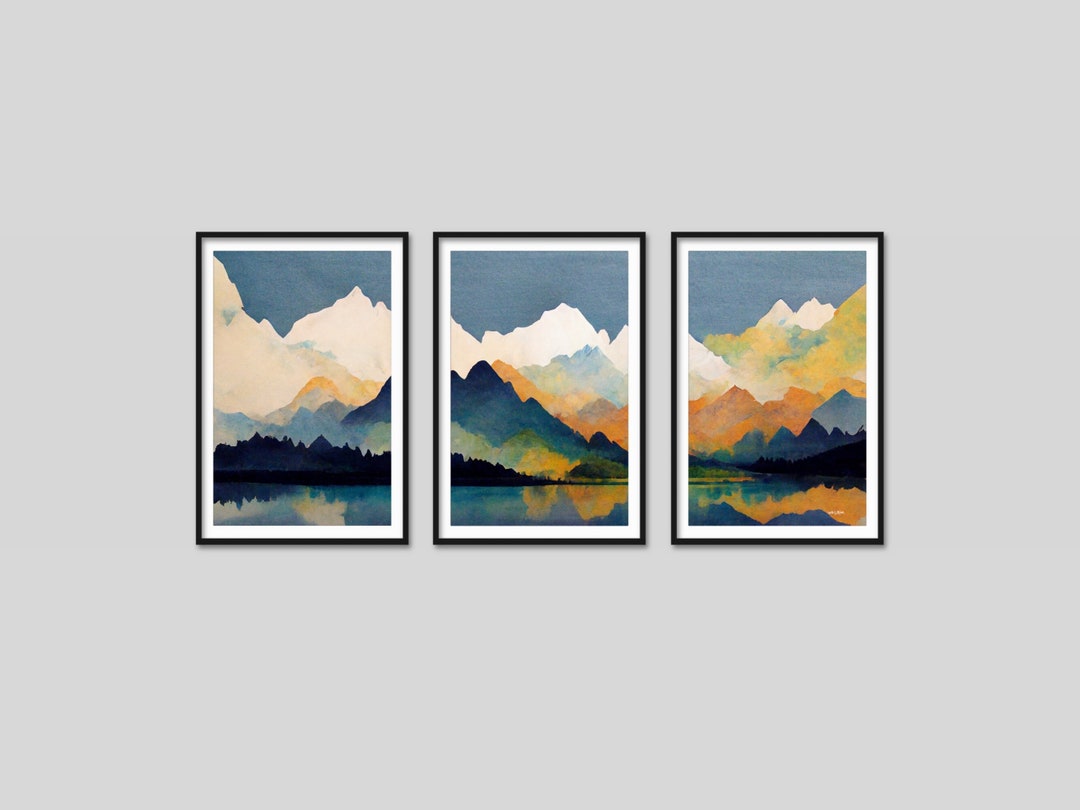 Set of 3 Framed Wall Art Prints, Modern Wall Decor, 3 Piece Wall Art