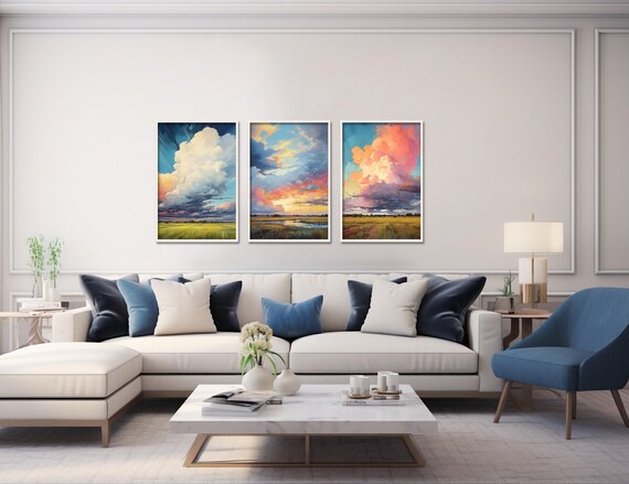 Prairie Landscape Art Print Set: Western Country Wall Decor