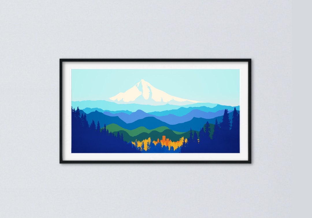 Mount Hood Canvas Wall Art, Pacific Northwest Mountain Wall Art