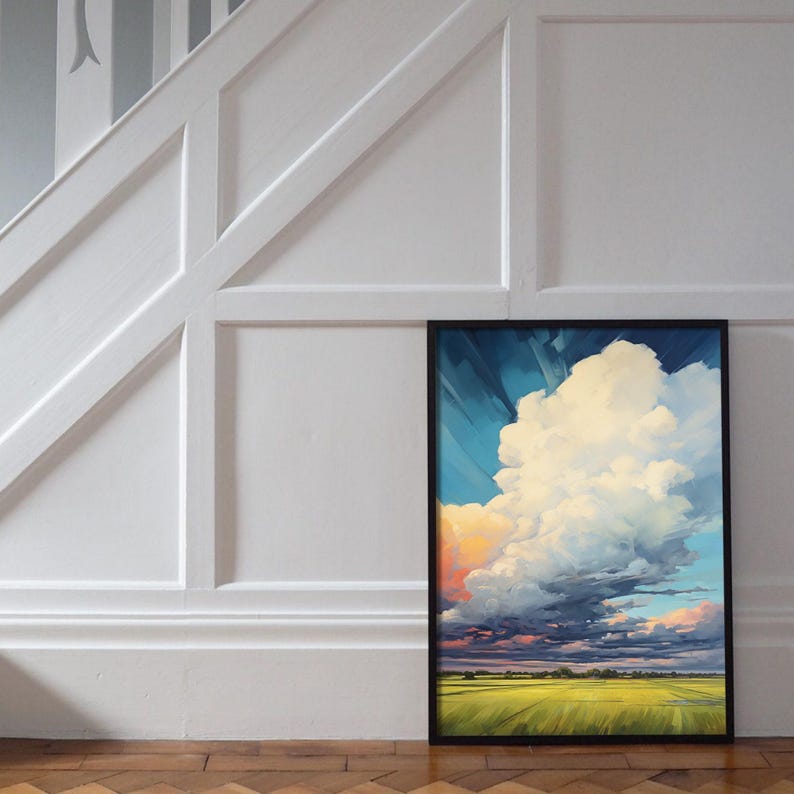 Set of 3 Wall Art, Cloud Landscape Wall Art Prints, Gallery Wall Set | Western Storms image 8