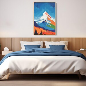 Mountain Wall Art, Mount Hood Print, Framed Wall Art, Cabin Decor image 8