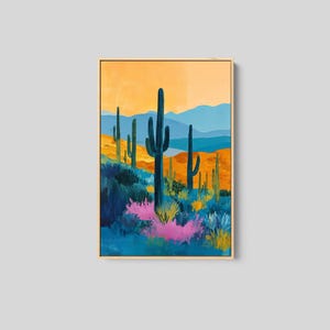 Original Southwest Wall Art Print: Desert Canvas Art Framed image 7