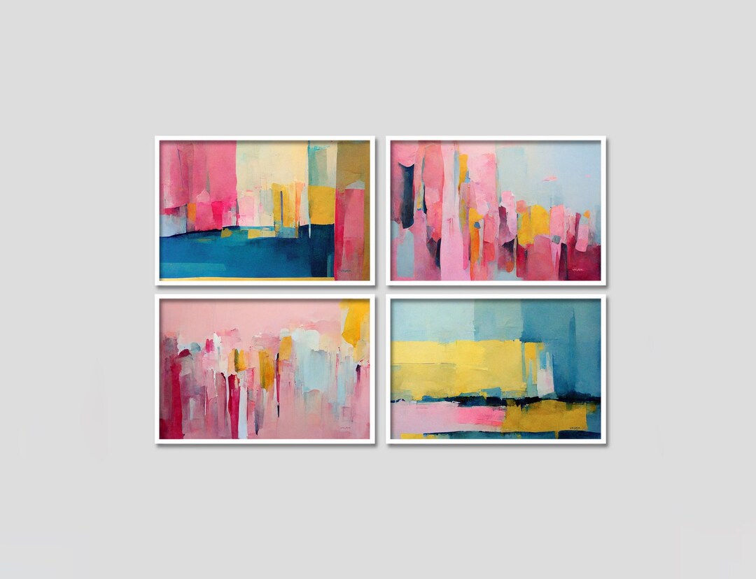 Abstract Artwork Framed, Office Wall Art, Colorful Wall Art, Large Wall