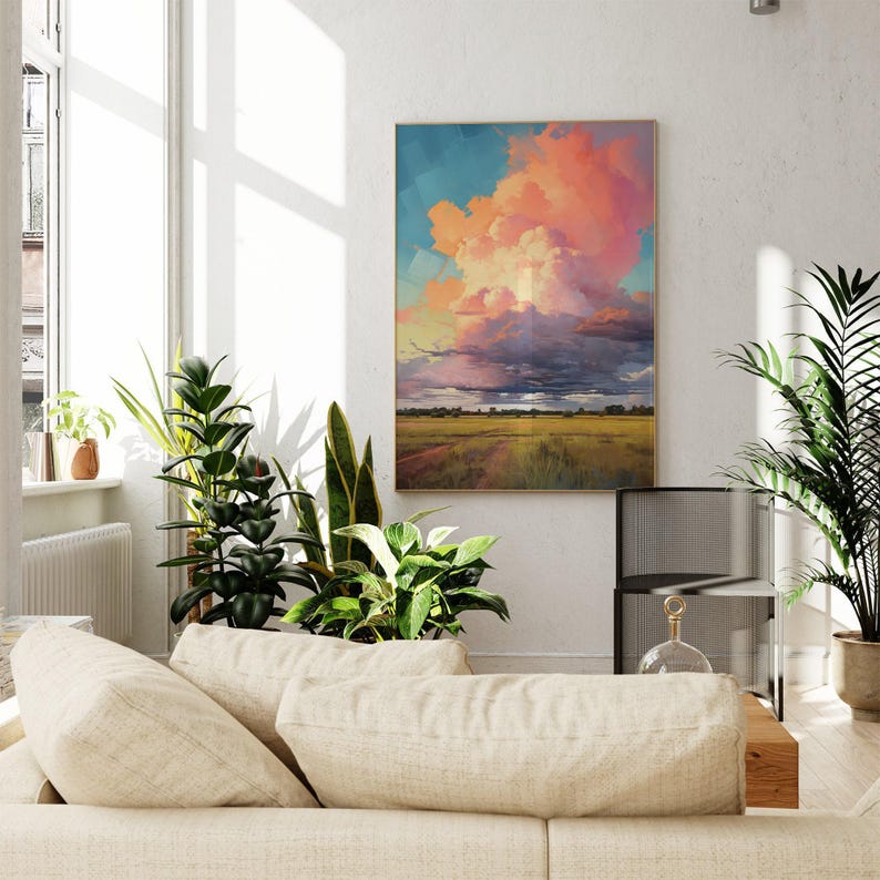 Set of 3 Wall Art, Cloud Landscape Wall Art Prints, Gallery Wall Set | Western Storms image 9