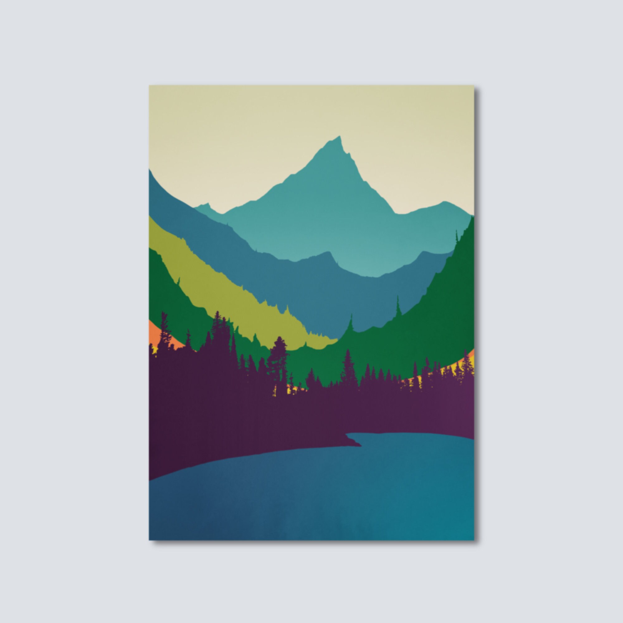 Mountain Art Prints Set of 2 Canvas Prints Extra Large Wall Etsy