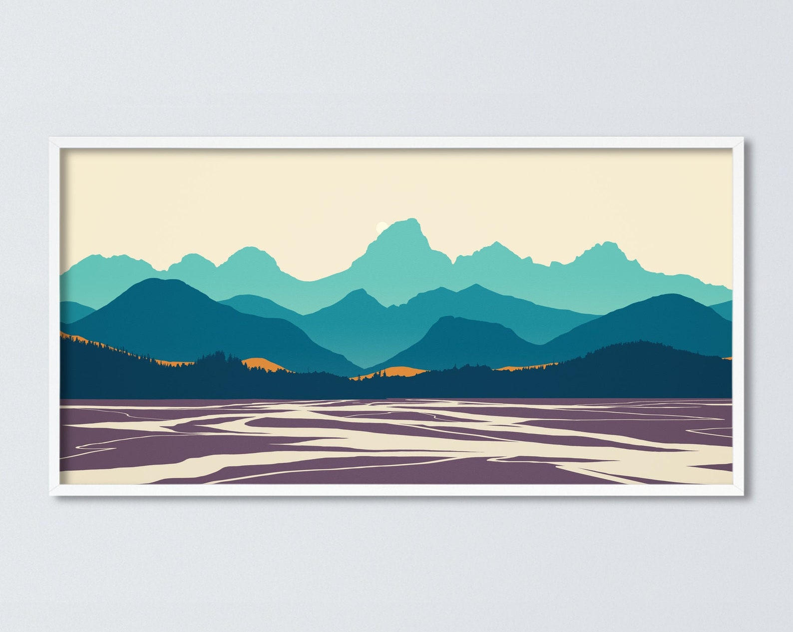 Grand Teton Art Print Mountain Wall Art Original Art Large Etsy