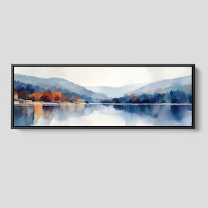 Lake Ouachita Artwork - Framed Canvas Art, Arkansas Landscape Art, Original Art 20x60 Print