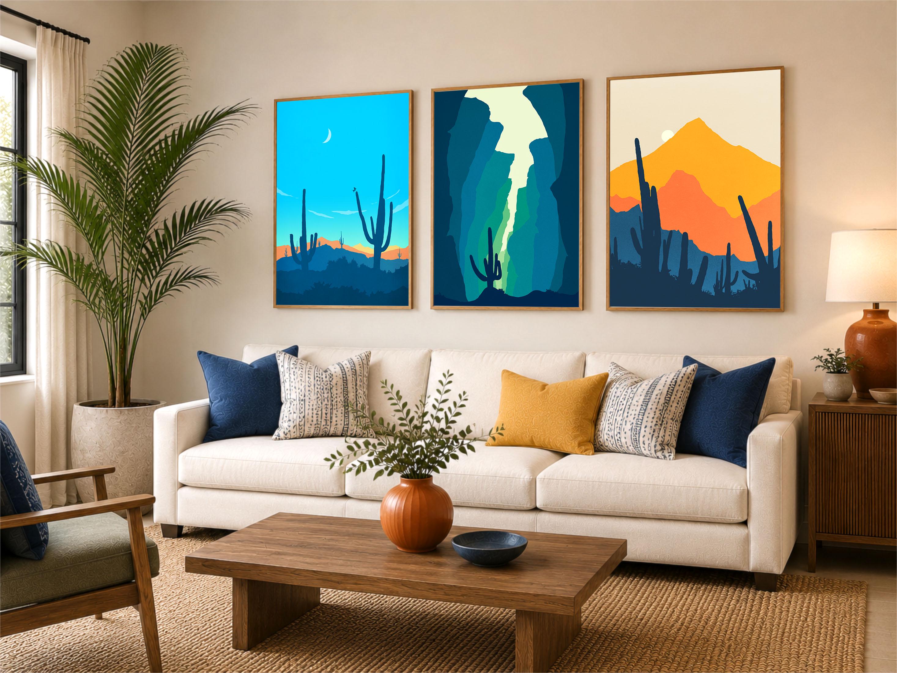 Southwestern Wall Art, Arizona Landscape Prints, Framed Canvas Art