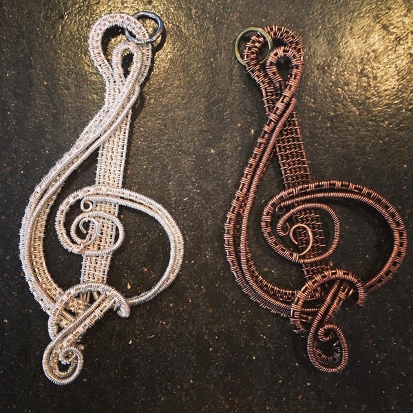 Wire Wrap Music Note Etsy UK