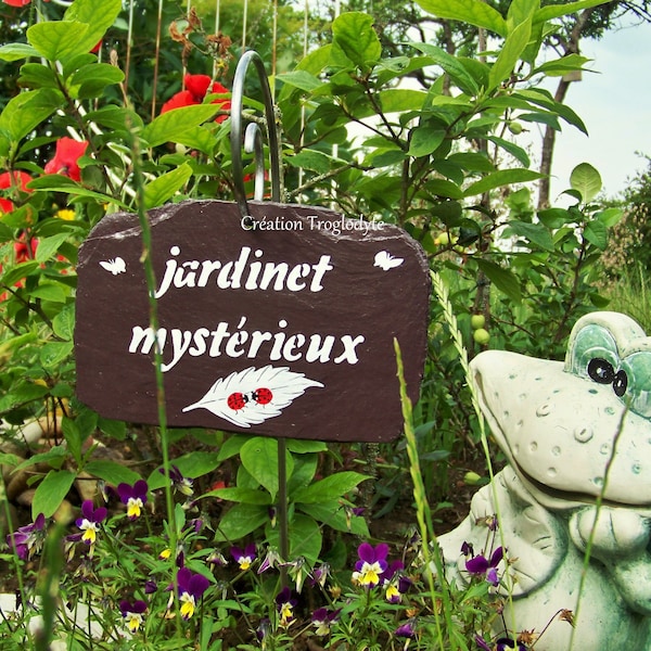 Ardoise décorative-Tuile-Etiquette de jardin-Décoration de jardin-Tuteur