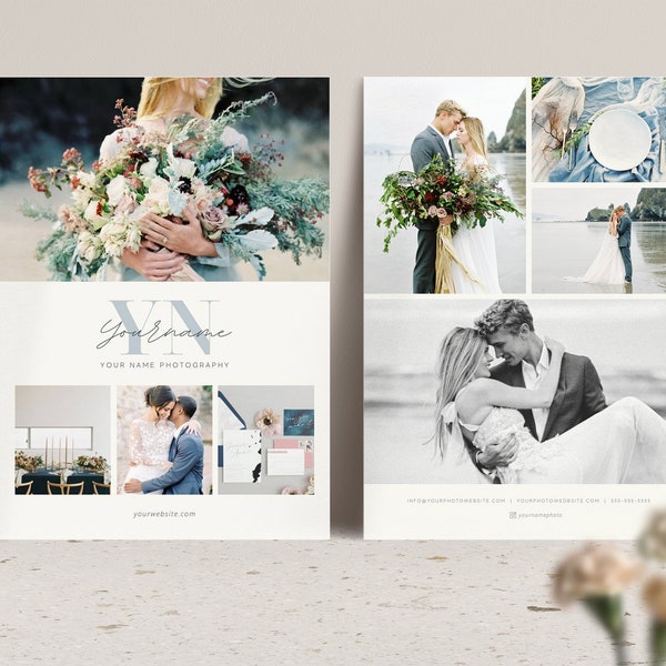 Wedding Photography Marketing Template, Photography Promo Card, Marketing Template, Wedding Photography Marketing Flyer, No Photoshop