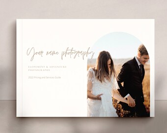 Photography Pricing Guide Wedding Magazine Template, Editable Pricing PDF, Boho Photographer Price Guide, Modern Wedding Photography Booklet