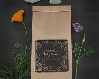 Dried plant herbal tea - CALIFORNIA POPPY - 25g kraft bag
