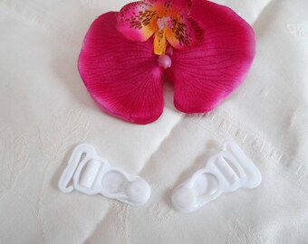 white clip garters etsy