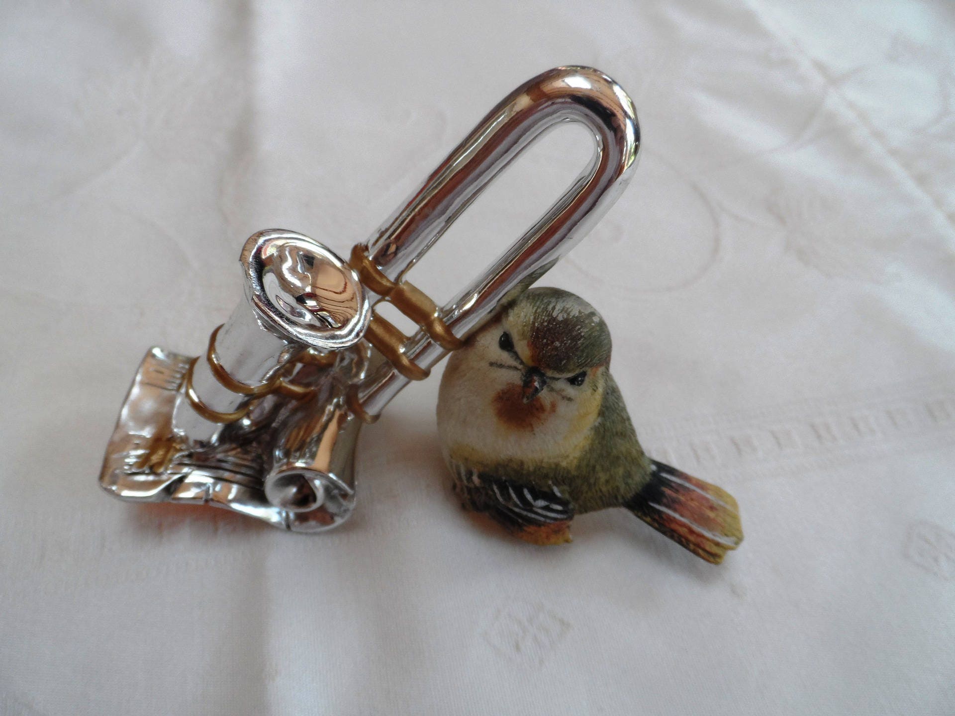 Instrument de Musique - Trombone Décoration Miniature, Noël, Cadeau Noël,