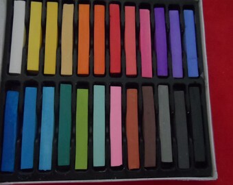 set of 24 soft pastel sticks, 24 different colors