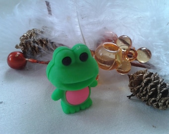Eraser, IWAKO puzzle, frog green and pink collection form children