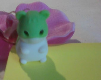 Eraser IWAKO puzzle shape hamster, green and white collection children