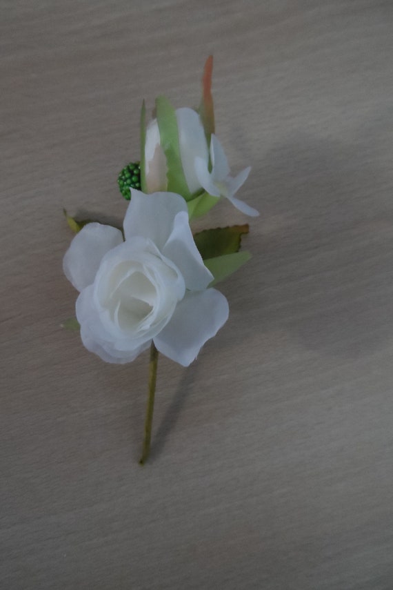 Fleurs Blanches Mariage Pour Décoration Cheveux Bouquet En Satin Fleurs Blanches