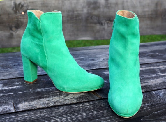 womens green booties