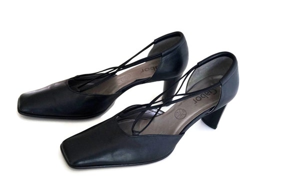 GABOR shoes Womens Leather shoes Genuine leather shoes Eur Size 40, UK 7, US 9 12 Black medium high heels Shoes Womens Leather pumps GABOR shoes Womens Leather shoes Genuine leather shoes Eur Size 40, UK 7, US 9 12 Black medium high heels Shoes Womens Leather pumps