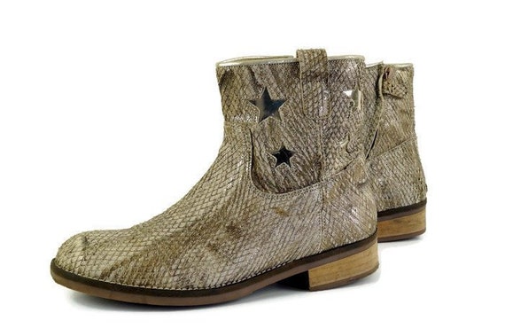 Ankle boots Reptile Leather Boots 