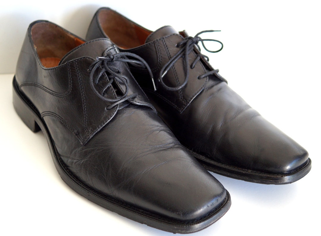 Vintage Heren lederen schoenen EU maat 43 door PLAYBOY zwarte - Etsy  Nederland