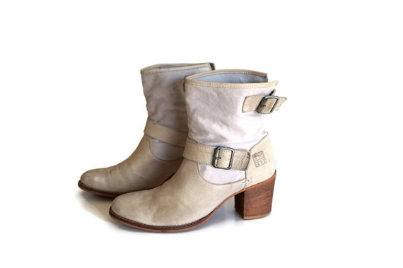 taupe leather ankle boots uk