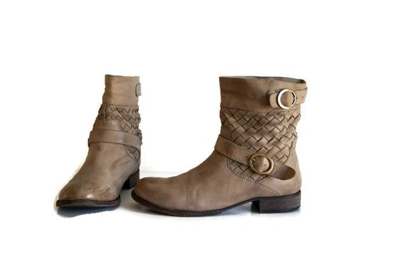 womens beige ankle boots uk