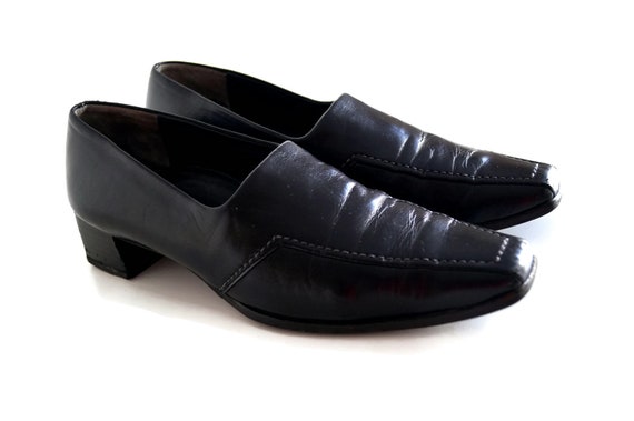 pure leather slip on shoes