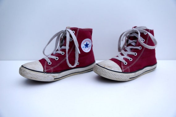 Converse ALL STAR sneakers unisex schoenen rood/wit leder maat - Etsy  Nederland