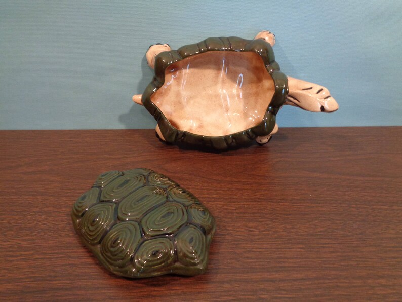 Handmade Ceramic Turtle with Storage Shell Stash Box Hidden Etsy