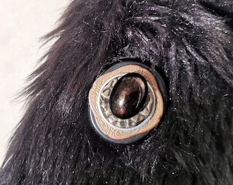 Oval Magnetic Brooch, Matte Gold Brown, Chic Style | TALISMAN | for Slim Vest & Scarf - KUMKA