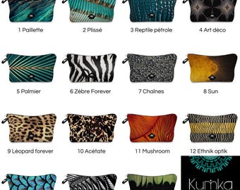 Pochette à bijoux, accessoire de voyage pour ranger et protéger ses bijoux, 15 design par KUMKA au choix - KUMKA