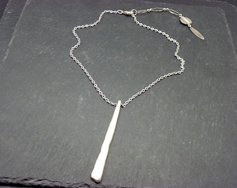 Collier Pendentif Bâton Argent Minimaliste | ESSENTIEL | Graphique - KUMKA