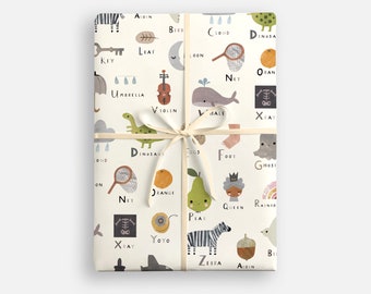 Inpakpapier alfabet van James Ellis