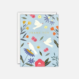Mini-bedankkaart Birds and Flowers van James Ellis