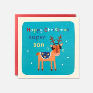 Carte de Noël fils renne par James Ellis