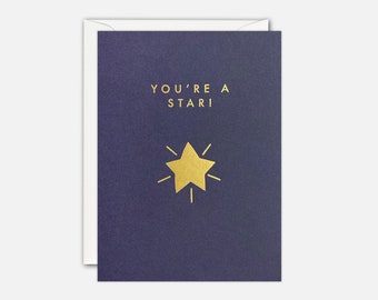 Gold You’re a Star Mini Card by James Ellis