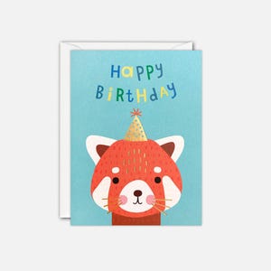 Roter Panda Geburtstagskarte von James Ellis