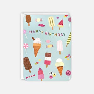 Ice Cream Birthday Card by James Ellis