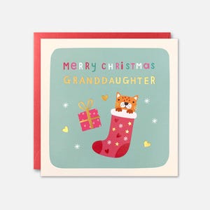 Carte de Noël petite-fille chat par James Ellis