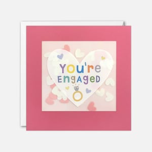 Heart Engagement Card with Paper Confetti - Paper Shakies by James Ellis