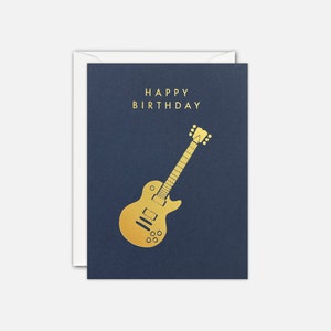 Goldene Mini-Gitarren-Geburtstagskarte von James Ellis