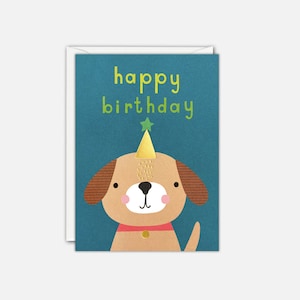 Mini-verjaardagskaart hond van James Ellis
