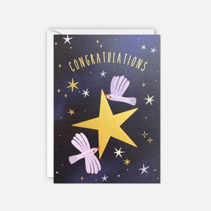 Gefeliciteerd Birds and Star-kaart door James Ellis