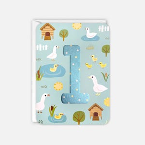 Carte d'anniversaire Canards 1 an par James Ellis