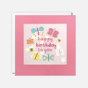 Butterflies Birthday Card with Paper Confetti - Paper Shakies by James Ellis