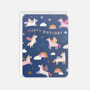 Carte d'anniversaire licornes par James Ellis