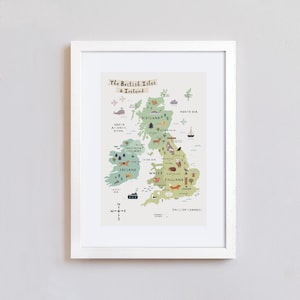 De Britse eilanden en Ierland-afdruk door Linda Tordoff